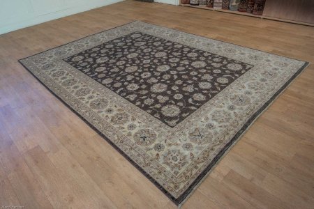 Hand-Knotted Ziegler Rug From Afghanistan