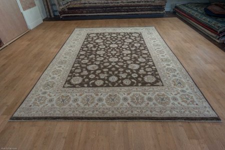 Hand-Knotted Ziegler Rug From Afghanistan