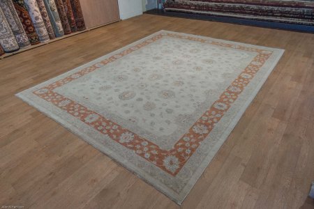 Hand-Knotted Ziegler Rug From Afghanistan