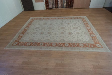 Hand-Knotted Ziegler Rug From Afghanistan