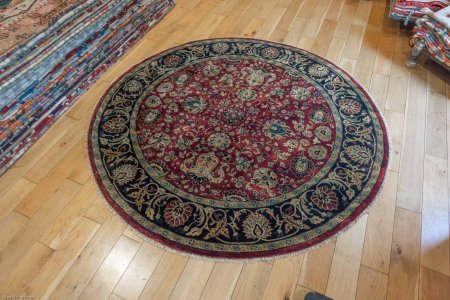 Hand-Knotted Mashad Palace Rug From India