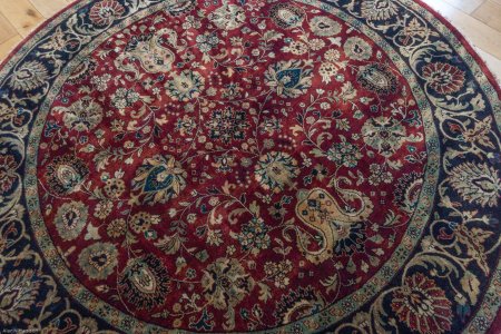 Hand-Knotted Mashad Palace Rug From India