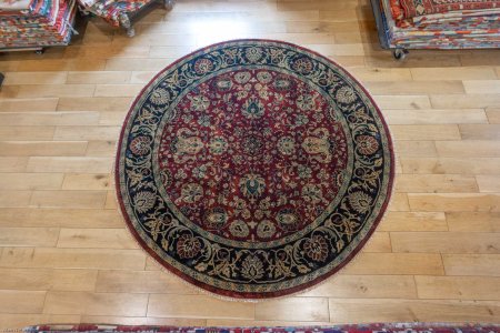 Hand-Knotted Mashad Palace Rug From India