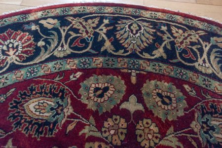 Hand-Knotted Mashad Palace Rug From India