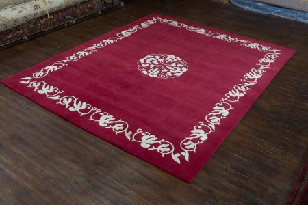 Hand-Knotted Nepalese 60 Knot Rug From Nepal