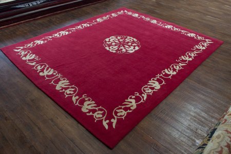 Hand-Knotted Nepalese 60 Knot Rug From Nepal
