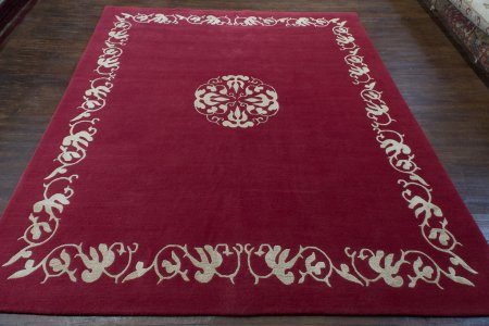 Hand-Knotted Nepalese 60 Knot Rug From Nepal
