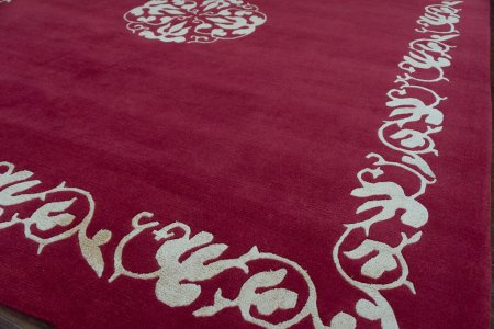 Hand-Knotted Nepalese 60 Knot Rug From Nepal