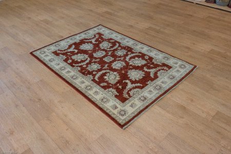 Hand-Knotted Ziegler Rug From Afghanistan