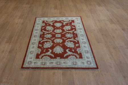 Hand-Knotted Ziegler Rug From Afghanistan