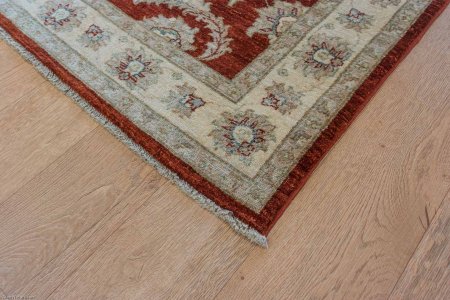 Hand-Knotted Ziegler Rug From Afghanistan