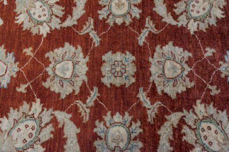 Hand-Knotted Ziegler Rug From Afghanistan
