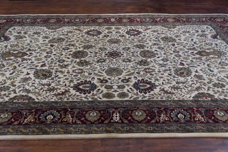 Hand-Knotted Mashad Palace Rug From India