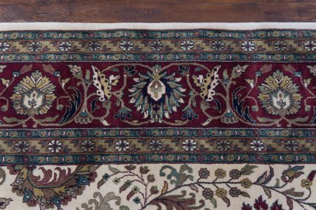 Hand-Knotted Mashad Palace Rug From India