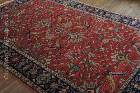 Hand-Knotted Agra Mahal Rug From India