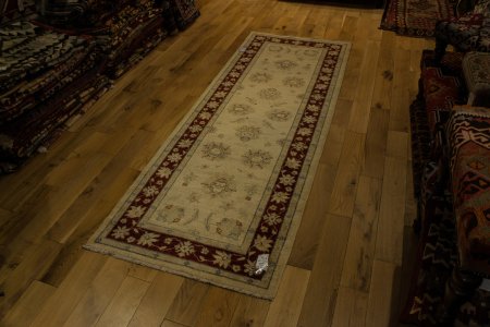 Hand-Knotted Ziegler Runner From Afghanistan