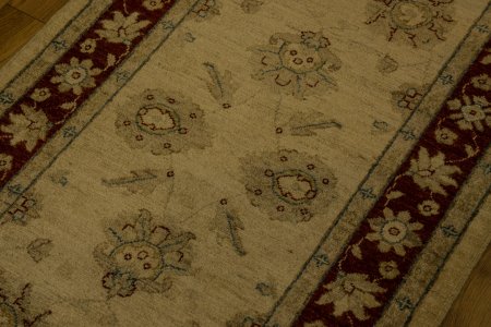 Hand-Knotted Ziegler Runner From Afghanistan