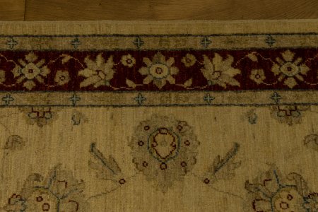 Hand-Knotted Ziegler Runner From Afghanistan