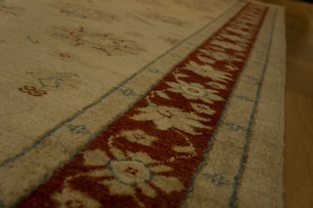 Hand-Knotted Ziegler Runner From Afghanistan