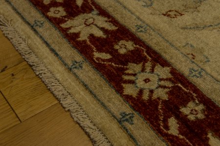 Hand-Knotted Ziegler Runner From Afghanistan