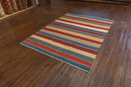Hand-Woven Qashgai Kilim From Iran (Persian)