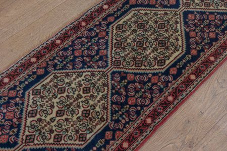 Hand-Knotted Senneh Runner From Iran (Persian)