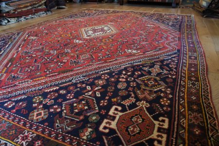 Hand-Knotted Qashgai Rug From Iran (Persian)