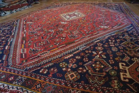 Hand-Knotted Qashgai Rug From Iran (Persian)