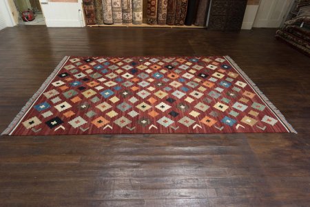 Hand-Woven Mazar Kilim From Afghanistan