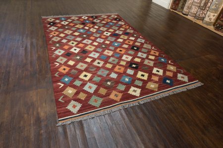 Hand-Woven Mazar Kilim From Afghanistan