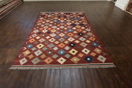 Hand-Woven Mazar Kilim From Afghanistan