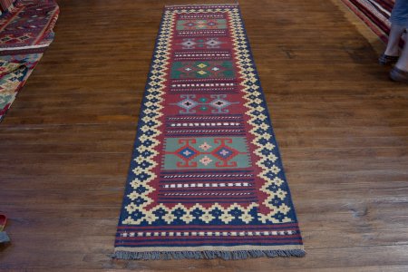 Hand-Woven Mazar Kilim From Afghanistan