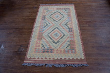 Hand-Woven Mazar Kilim From Afghanistan