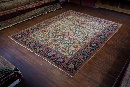 Hand-Knotted Mamluk Rug From India