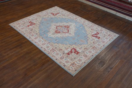 Hand-Knotted Ziegler Rug From Afghanistan