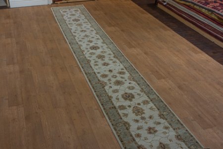 Hand-Knotted Agra Ziegler Runner From India