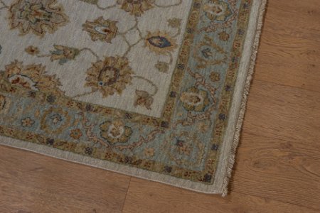 Hand-Knotted Agra Ziegler Runner From India