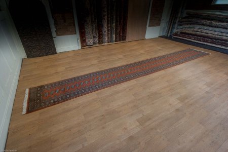 Hand-Knotted Bokhara Runner From Pakistan