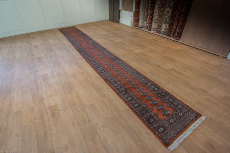 Hand-Knotted Bokhara Runner From Pakistan