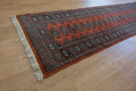 Hand-Knotted Bokhara Runner From Pakistan