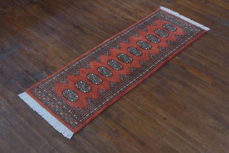Hand-Knotted Bokhara Runner From Pakistan