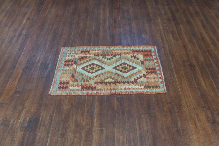 Hand-Made Mazar Kilim From Afghanistan