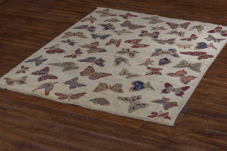 Hand-Knotted Kashgari Rug From Afghanistan