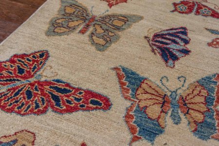 Hand-Knotted Kashgari Rug From Afghanistan