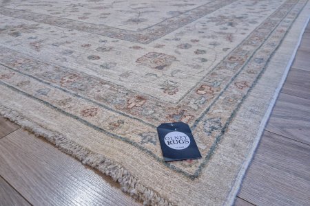 Hand-Knotted Ziegler Rug From Afghanistan