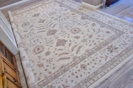 Hand-Knotted Ziegler Rug From Afghanistan
