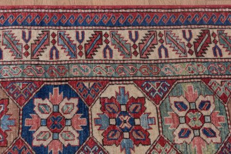 Hand-Knotted Kazak Rug From Afghanistan