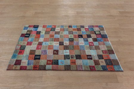 Hand-Knotted Gabbeh Rug From Iran (Persian)