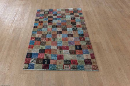 Hand-Knotted Gabbeh Rug From Iran (Persian)