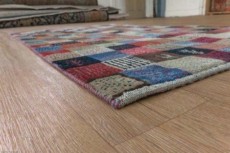 Hand-Knotted Gabbeh Rug From Iran (Persian)